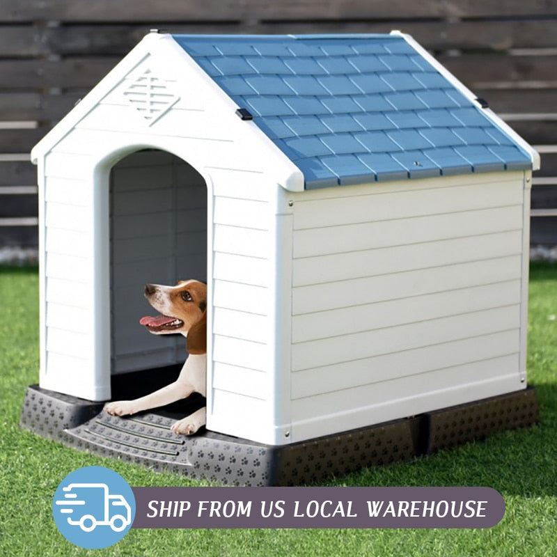 Plastic Waterproof Ventilate Pet Puppy House Foldable Dog Cat Bed Winter Dog Villa Sleep Kennel Removable Nest