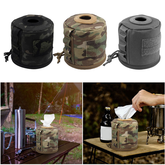 Roll Paper Storage Bag Outdoor Tactical Military Molle Style Tissue Case Toilet Roll Paper Storage Holder for Camping Hiking