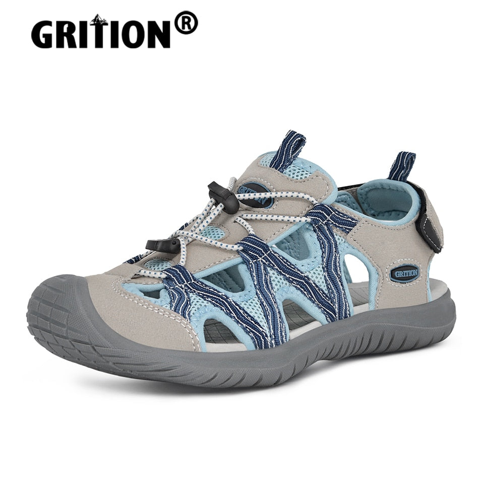 GRITION Women Outdoor Walking Sandals For Hiking Trekking Summer Ladies Sports Sandals Non-Slip