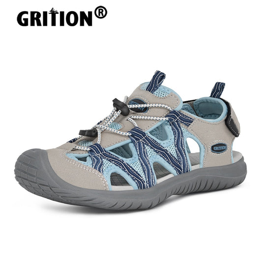 GRITION Women Outdoor Walking Sandals For Hiking Trekking Summer Ladies Sports Sandals Non-Slip