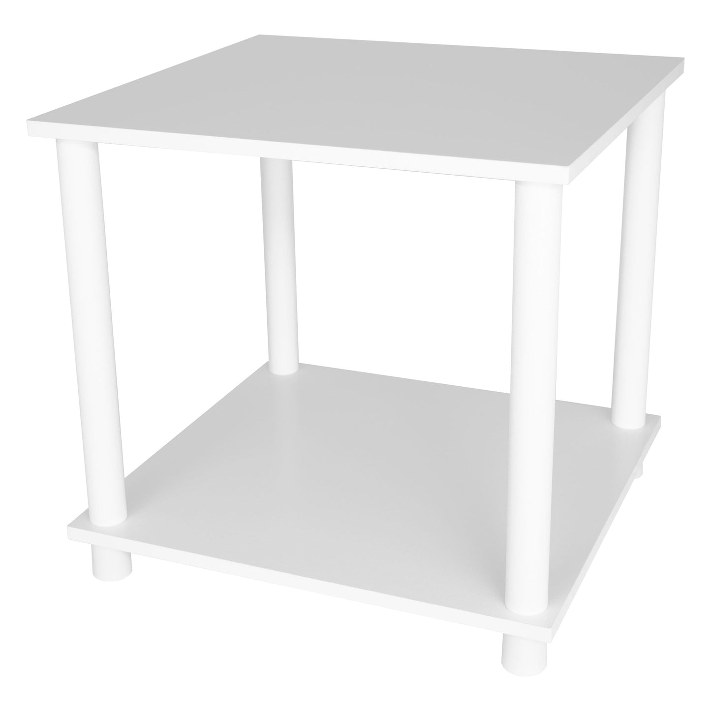 No Tools End Tables, White, Set of 2 table beside the sofa and the bed  (US Stock)