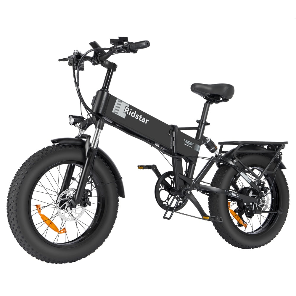 New Ridstar Winner Folding Electric Bike 1000W 48v 14AH Fat Tire Ebike Mountain Bike 20 Inch