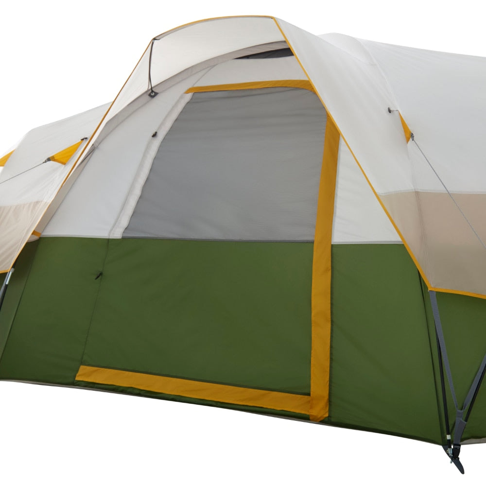 Aspen Grove 8-Person 2 Room Hybrid Dome Tent, with Full Fly, Green  Big Tent Camping