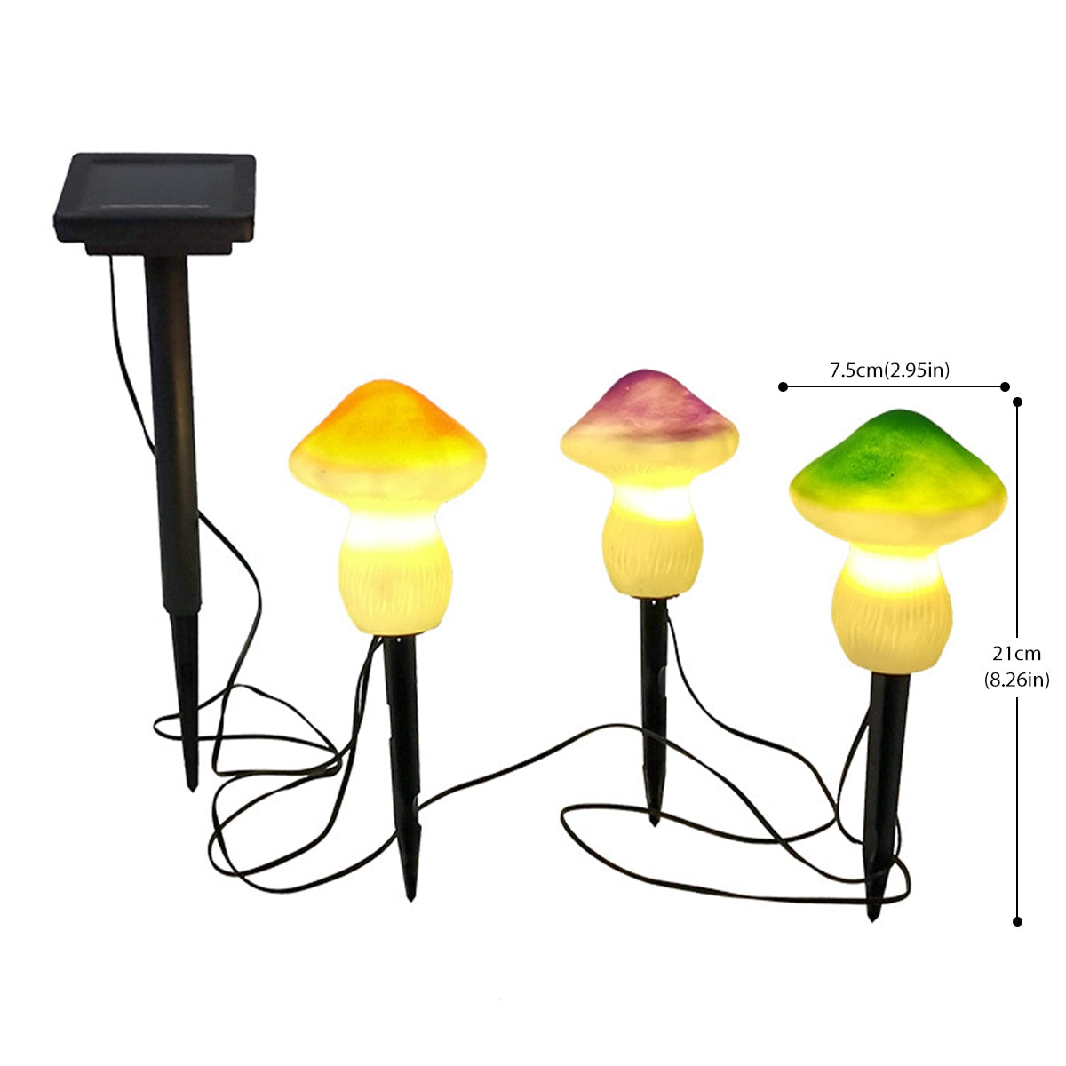 3/8/10pcs LED Solar Mushroom Light Outdoor Garden Decor Waterproof Fairy Light Solar String Light Pathway Lawn Lamp Garden Light