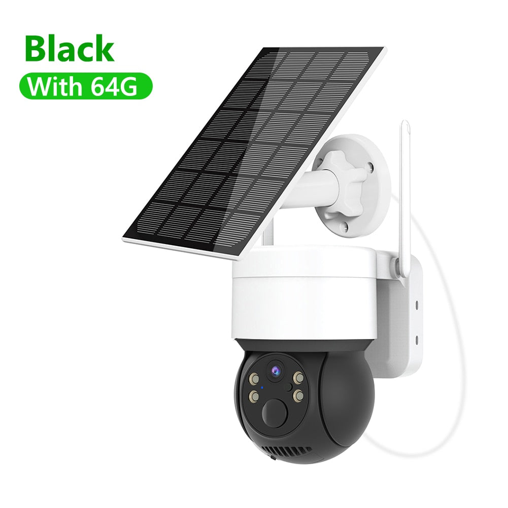 Solar Camera Wifi Outdoor 1080P PIR Human Detection Wireless Surveillance IP Cameras With Solar Panel 7200mAh Recharge Camera