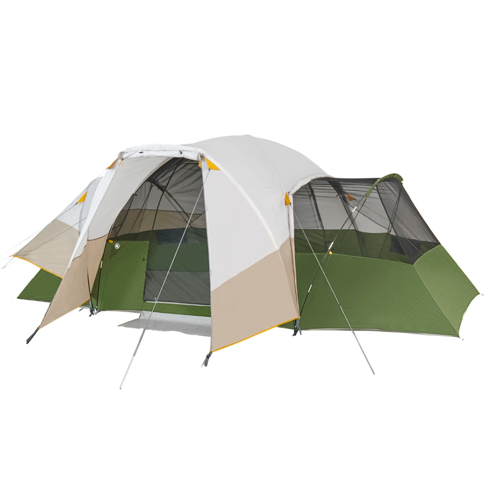 Aspen Grove 8-Person 2 Room Hybrid Dome Tent, with Full Fly, Green  Big Tent Camping