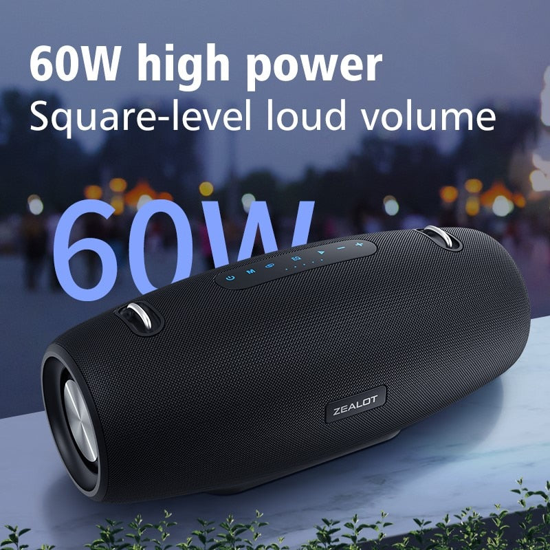 Zealot S67 Bluetooth Speaker Wireless Portable Outdoor High Power Sound box 360° Stereo Waterproof Subwoofer Shocking Heavy Bass