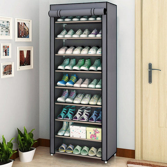 Multilayer Shoe Cabinet Vertical Space Saving Nonwoven Shoes Shelf Organizer Simple Combination Stand Holder Entryway Shoe Rack