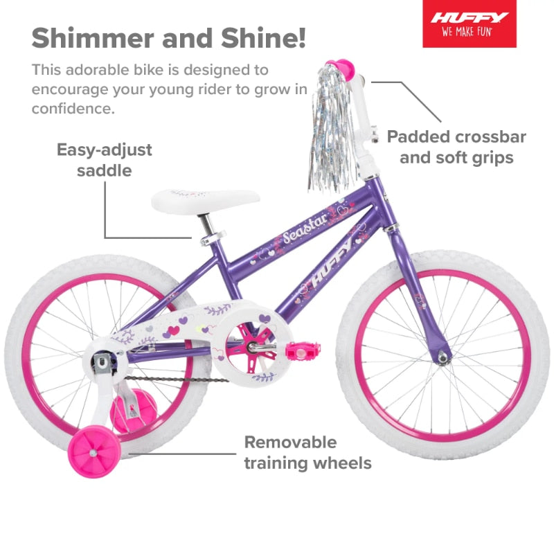 Huffy 18 in. Sea Star Girl Bike, Metallic Purple