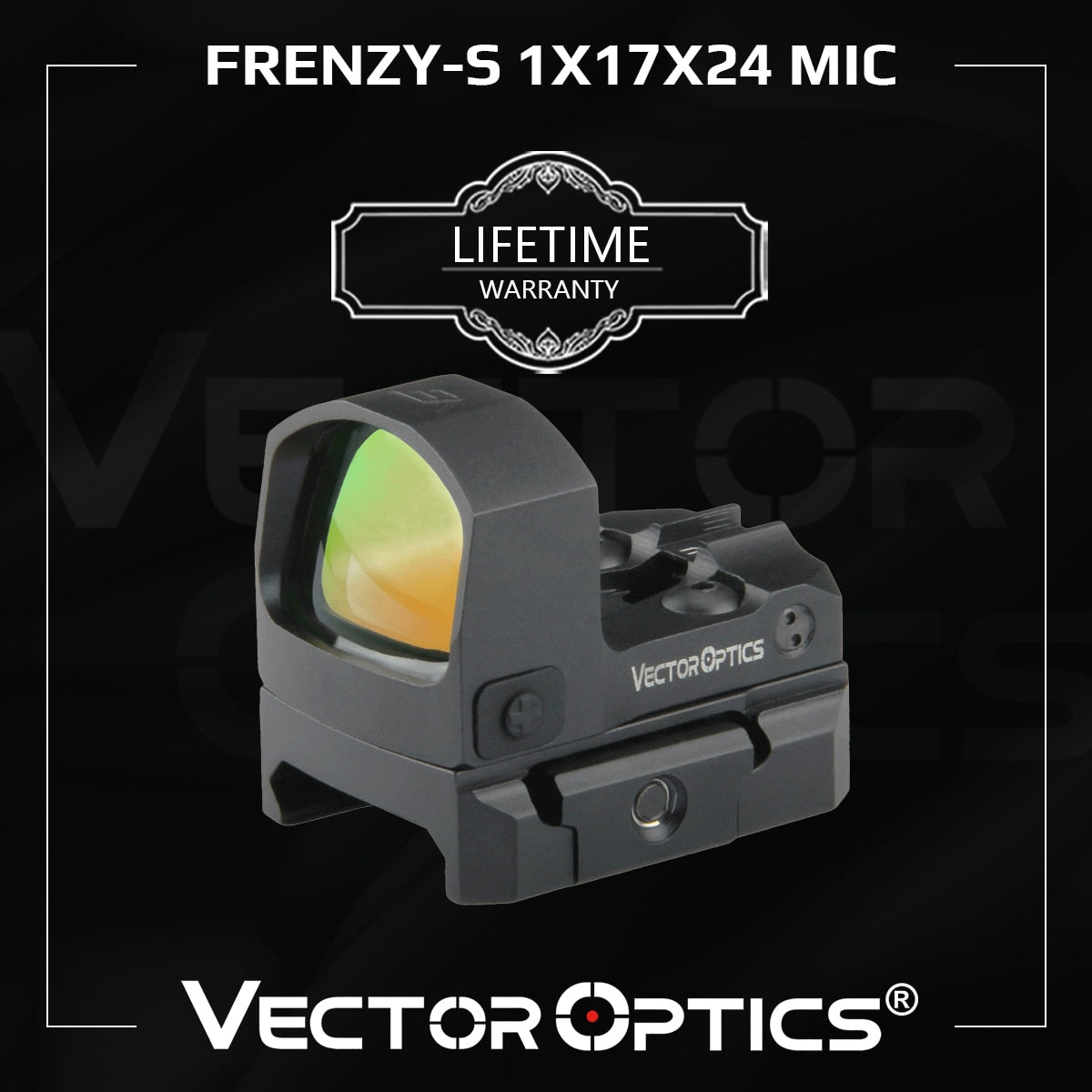 Vector Optics Frenzy-S 1x17x24 MOS 3MOA Red Dot Lightest Full Metal Pistol Handgun Rifle Scope Sight Lifetime Warranty 9MM .223