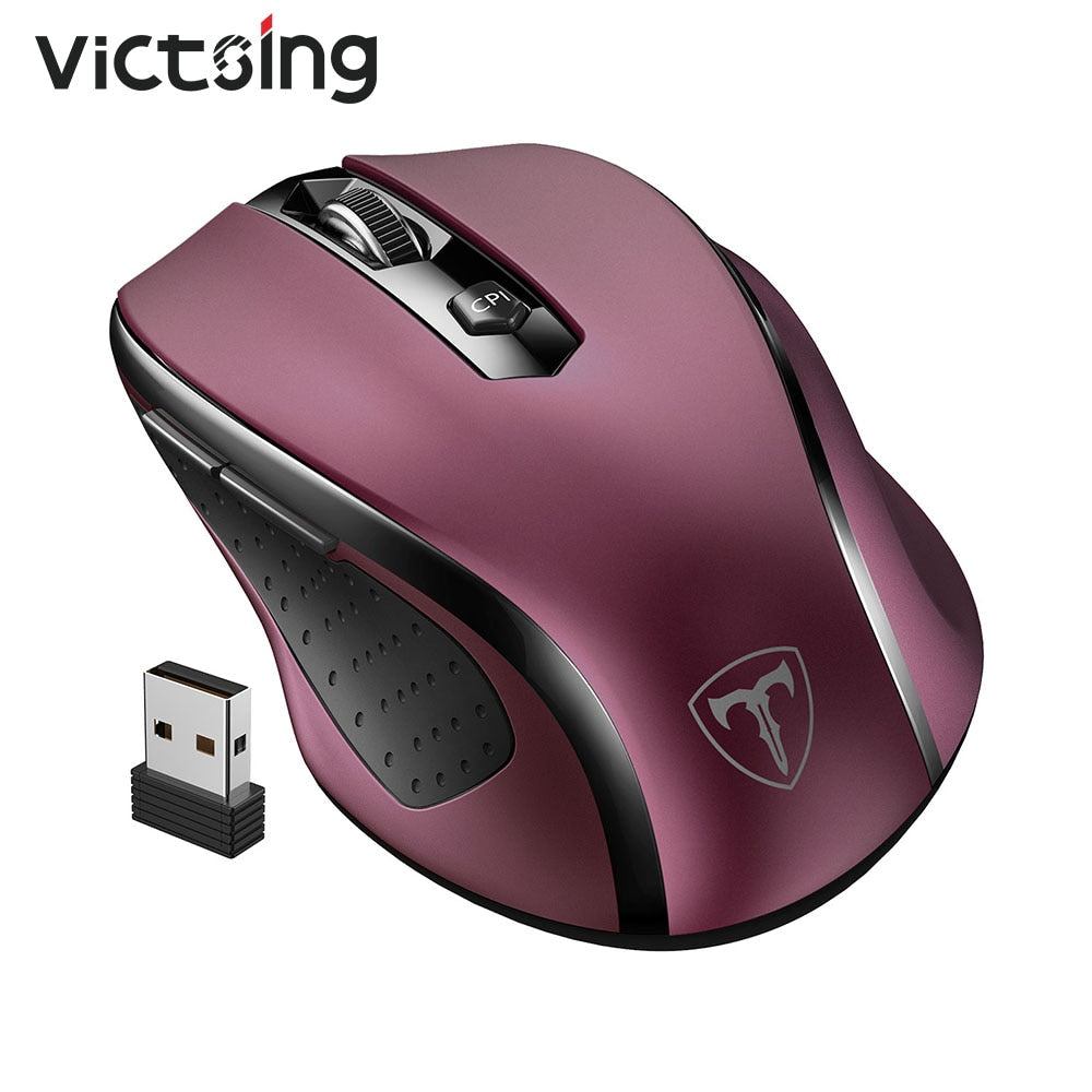 VicTsing MM057 2.4G Wireless Mouse Portable Mobile Optical Mouse with 6 Buttons 5 Adjustable DPI Levels  for Notebook PC Laptop