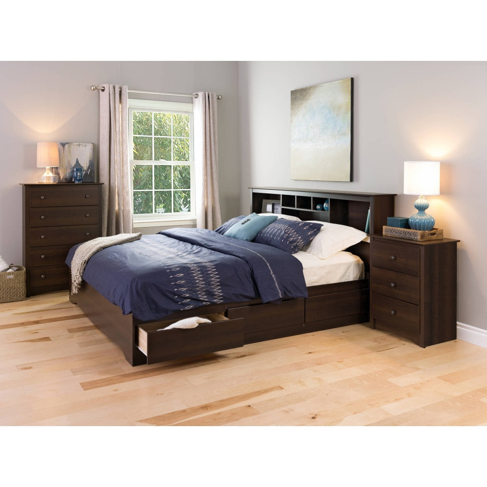 Fremont Classic Tall 3-Drawer Bedroom Nightstand, Espresso nightstand  nightstands for bedroom