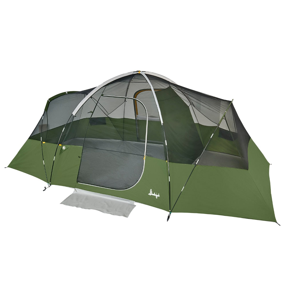 Aspen Grove 8-Person 2 Room Hybrid Dome Tent, with Full Fly, Green  Big Tent Camping