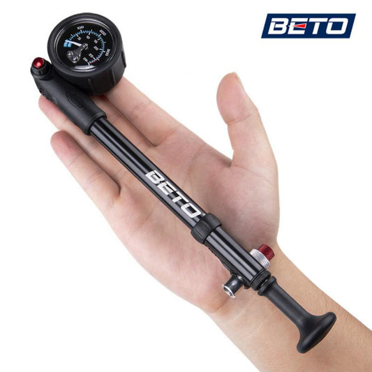 400psi High-pressure Bike Air Pump Foldable MTB Fork Suspension Pump With Gauge Bike Air Shock Pump Bicycle Tire Inflator