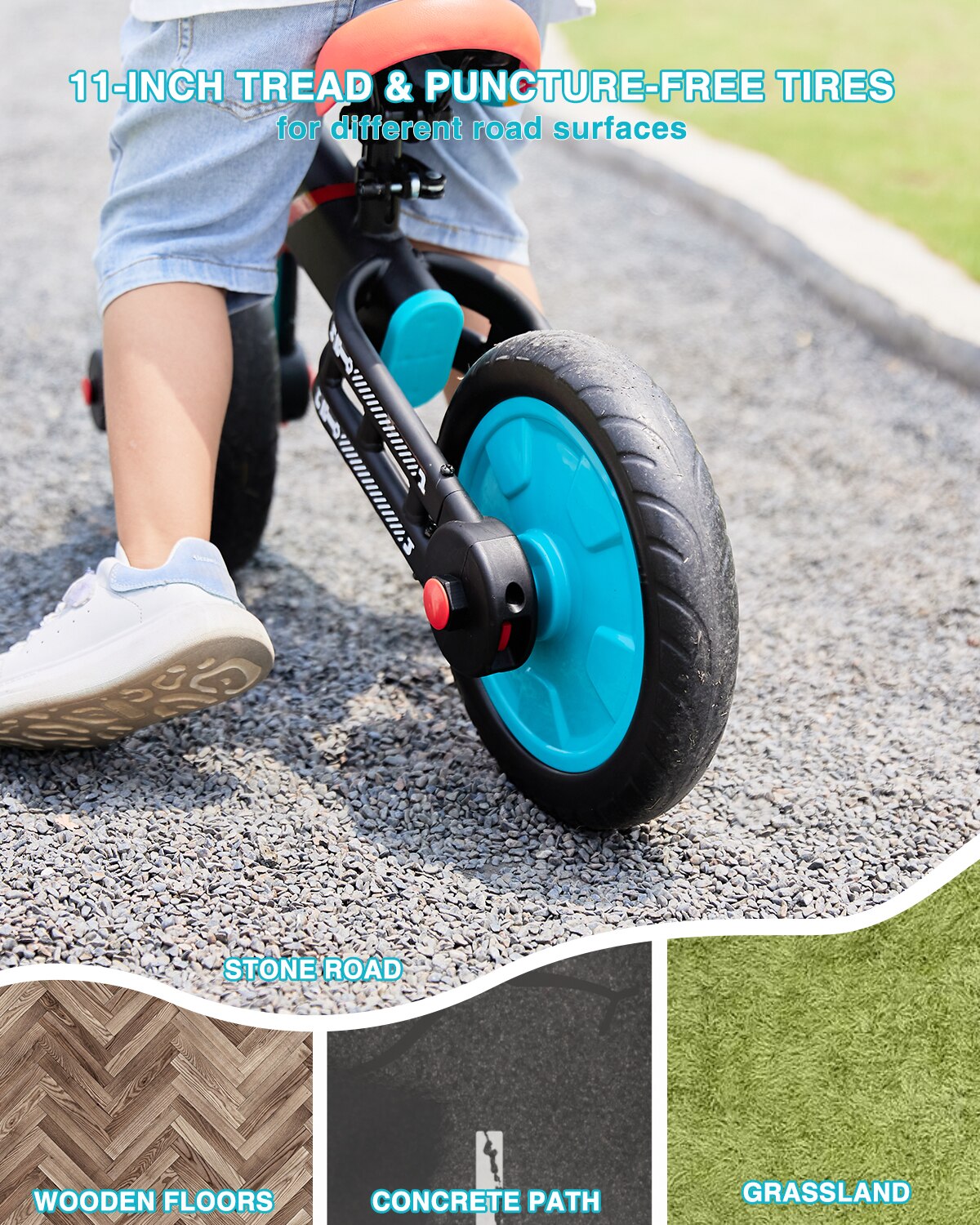 UBRAVOO Tiny Scout Balance Bike 3 4 5 Years , 4-in-1 with Optional Support Wheels and Pedals, Saddle Height Adjustable