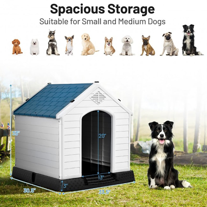 Plastic Waterproof Ventilate Pet Puppy House Foldable Dog Cat Bed Winter Dog Villa Sleep Kennel Removable Nest