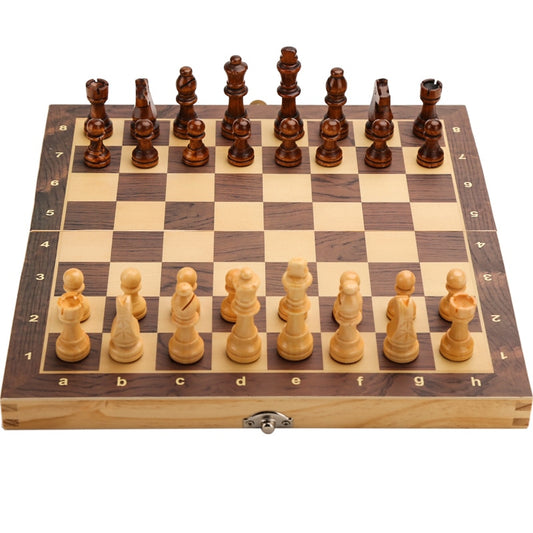 Large Magnetic Wooden Folding Chess Set Felted Game Board 39cm*39cm Interior Storage Adult Kids  Gift Family Game Chess Board