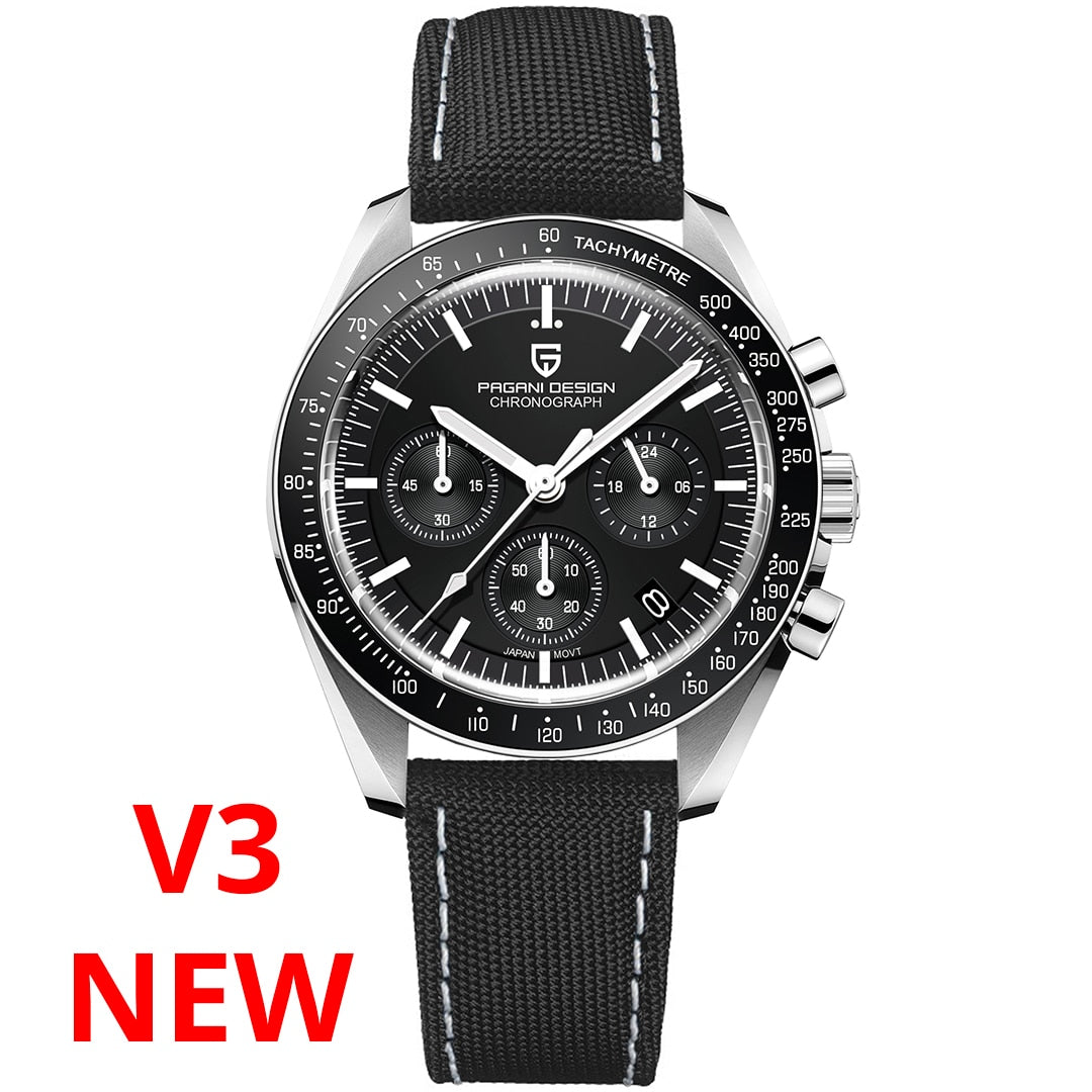 PAGANI DESIGN 2023 New Mens Watches Top Luxury Quartz Watch For Men Automatic Date Speed Chronograph Sapphire Mirror Wristwatch