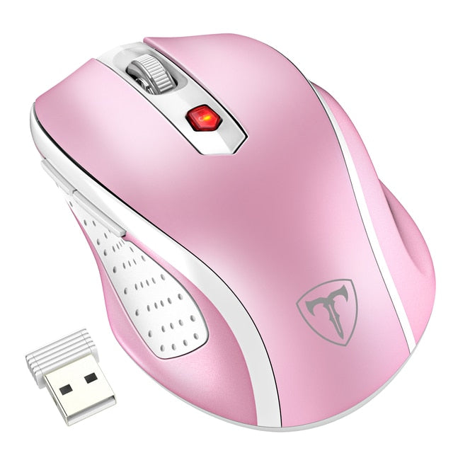 VicTsing MM057 2.4G Wireless Mouse Portable Mobile Optical Mouse with 6 Buttons 5 Adjustable DPI Levels  for Notebook PC Laptop