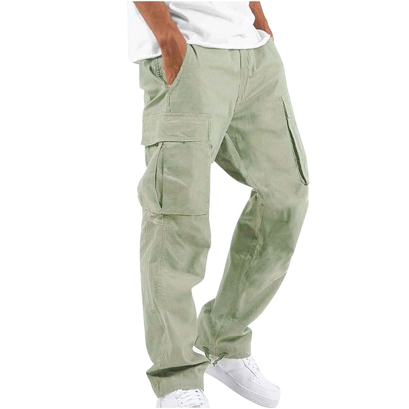 Men Cargo Pants Spring Summer Trousers Casual Pants Solid Color Trouser Male  Loose Sweatpant Streetwear Cotton