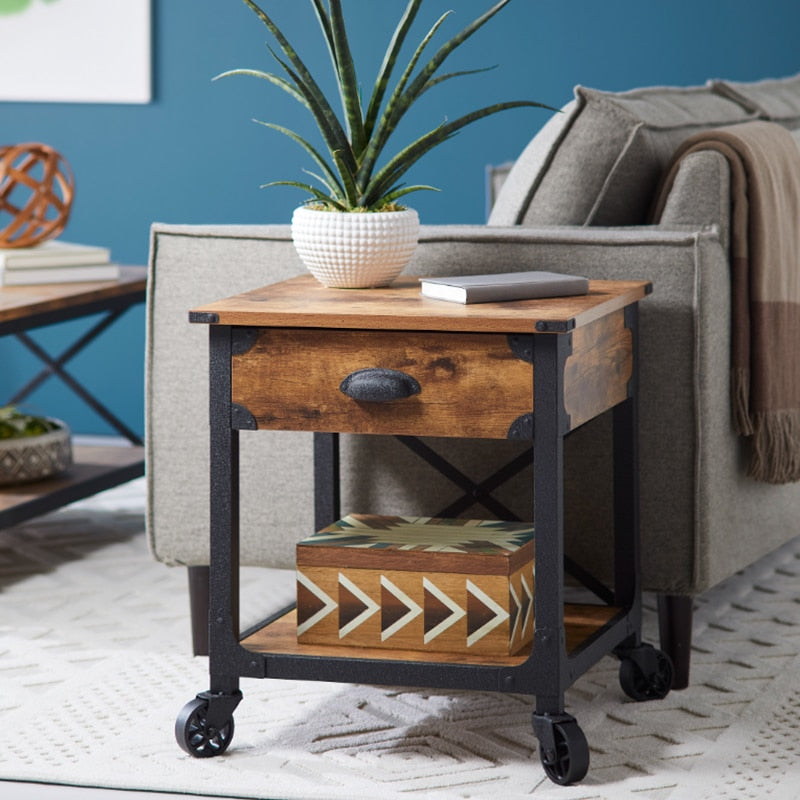 Better Homes & Gardens Rustic Country End Table, Weathered Pine Finish