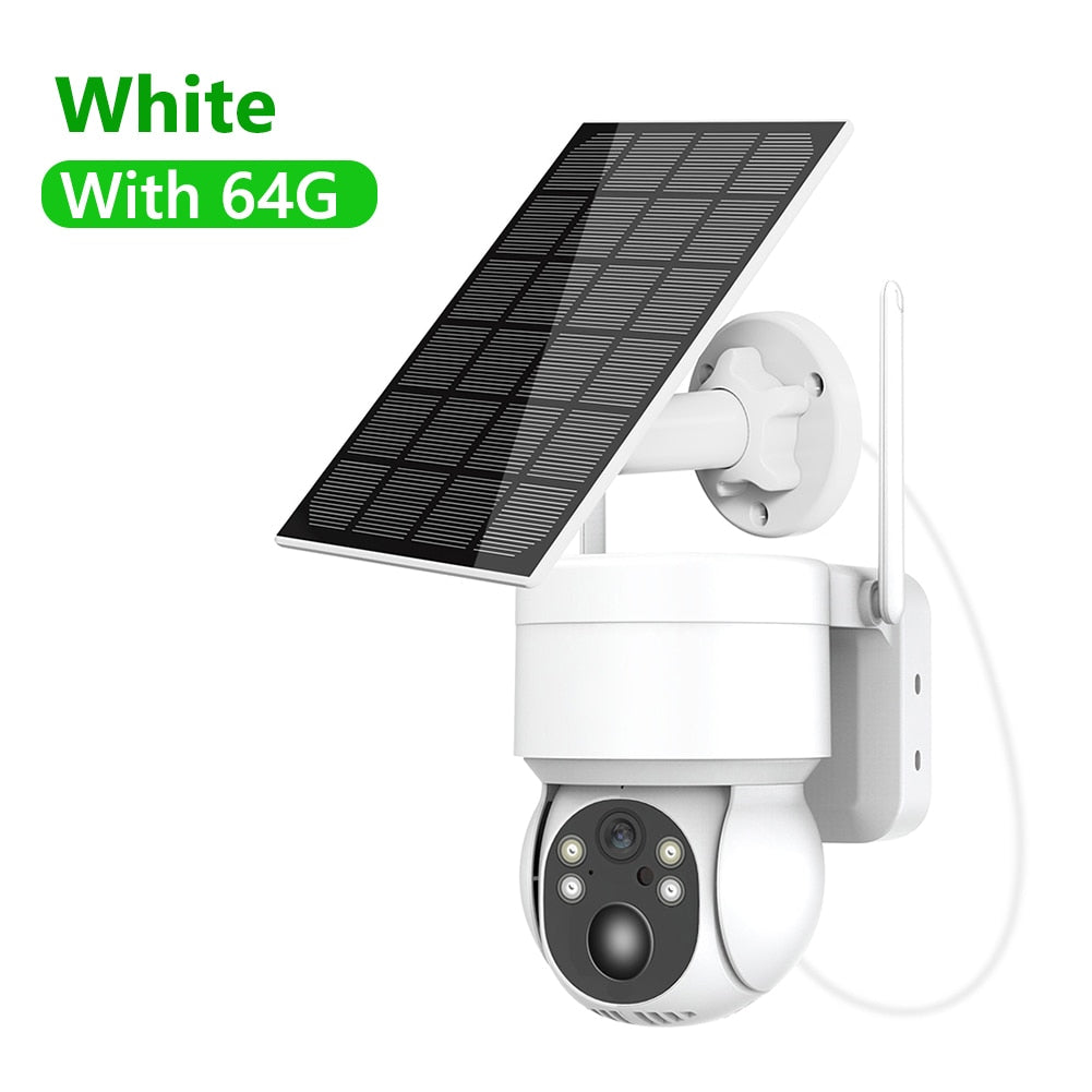 Solar Camera Wifi Outdoor Cameras With Solar Panel 7200mAh Recharge Camera