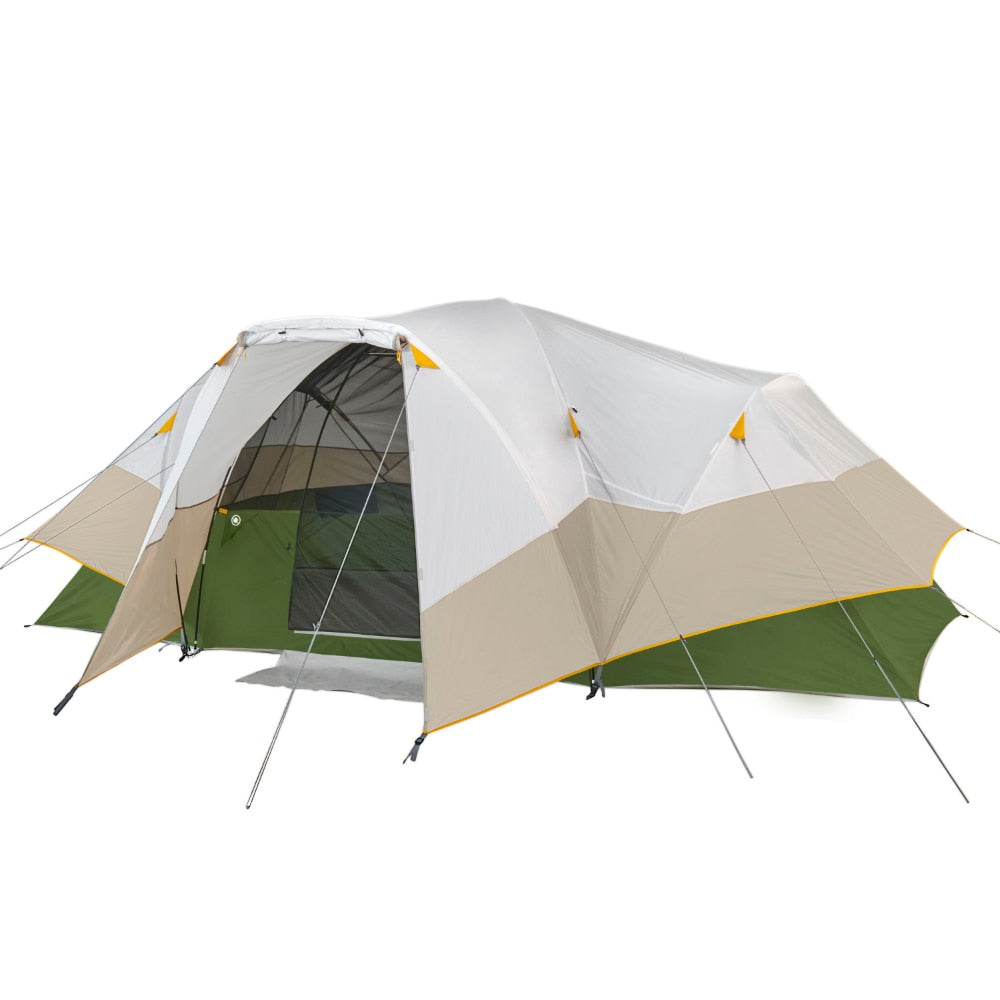 Aspen Grove 8-Person 2 Room Hybrid Dome Tent, with Full Fly, Green  Big Tent Camping