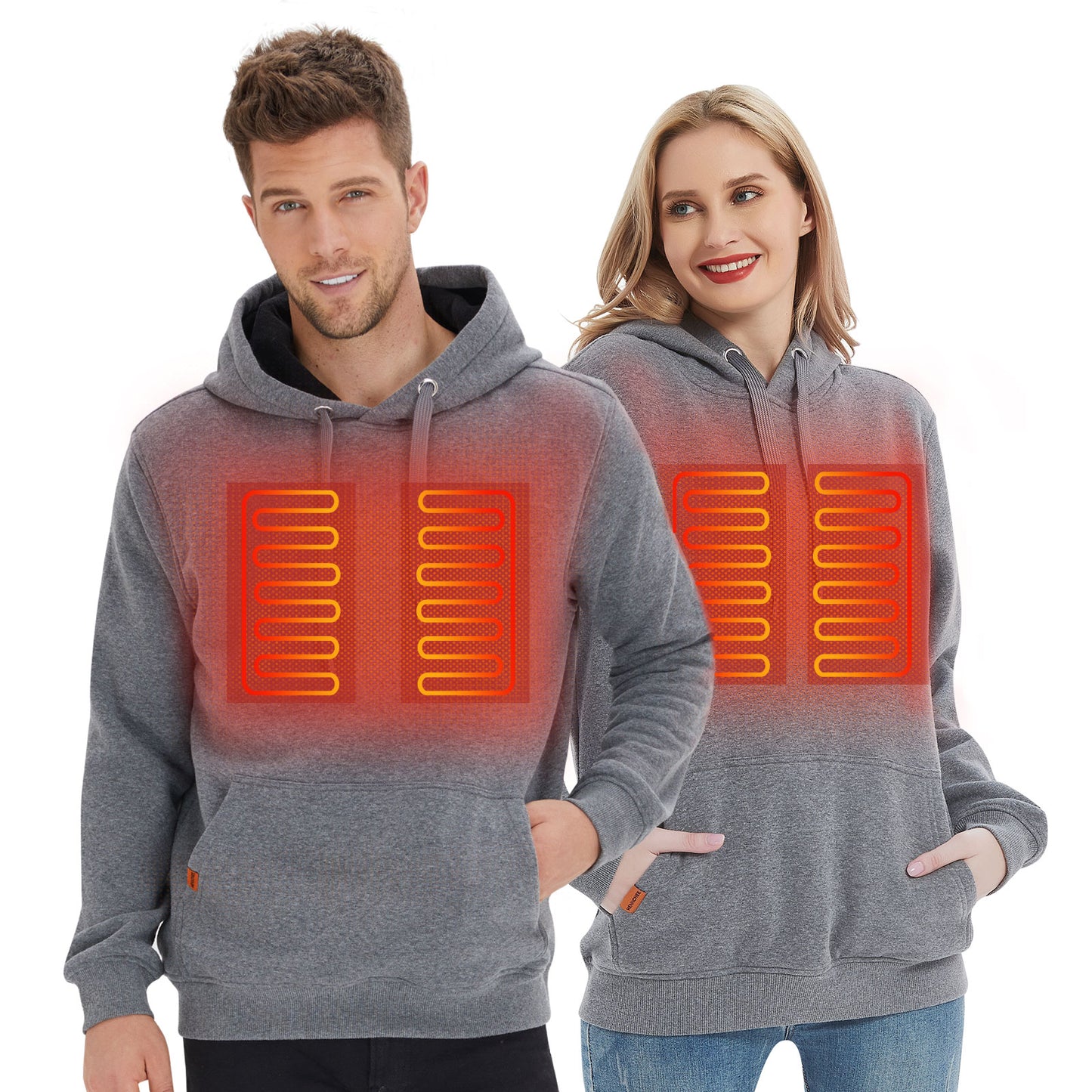 Heated Pullover Hoodies with Battery Pack 12000mAh for Men Women in Winter Fleece Hoodie Warm for Outdoor Camping Hiking Hunting