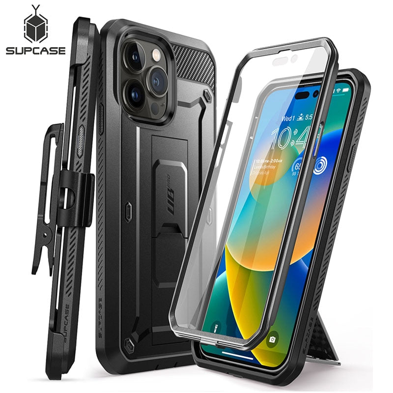 SUPCASE For iPhone 14 Pro Case (2022) UB Pro Full-Body Rugged Holster Cover with Built-in Screen Protecter Kickstand