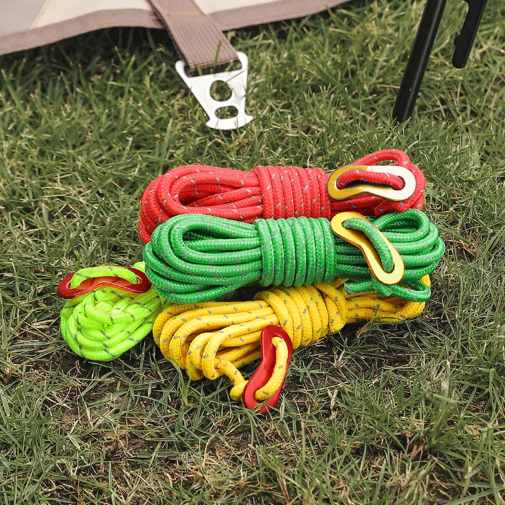 4Pcs/Lot 4m Outdoor Reflective Rope Wind Rope Tent Fixed Rope