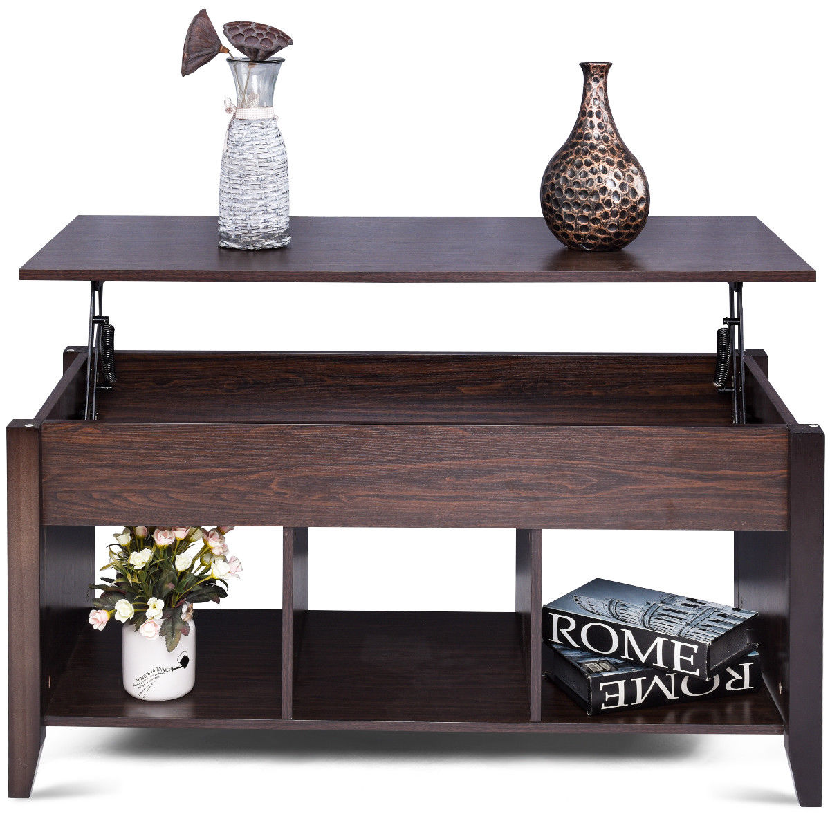 Giantex Lift Top Coffee Table with Hidden Compartment Storage Shelf Modern Wood Living Room Furniture