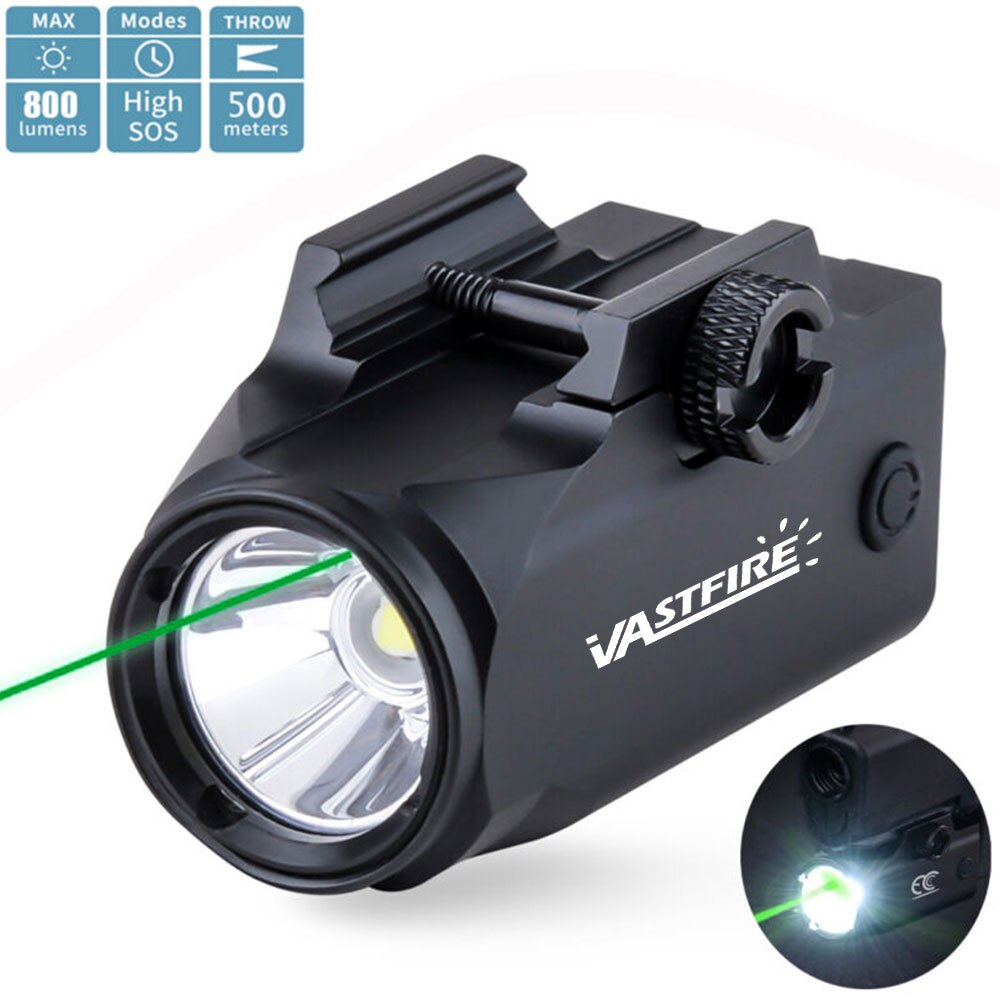 Tactical Green/Red Dot Laser Sight Picatinny Rifle Scope Barrel Mount Pistol Gun Light USB Rechargeable Lamp