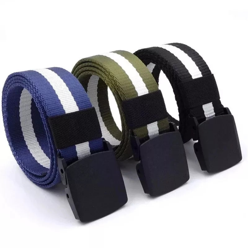 casual fashion tactical belt alloy automatic buckle youth students belt outdoor sports training free shipping