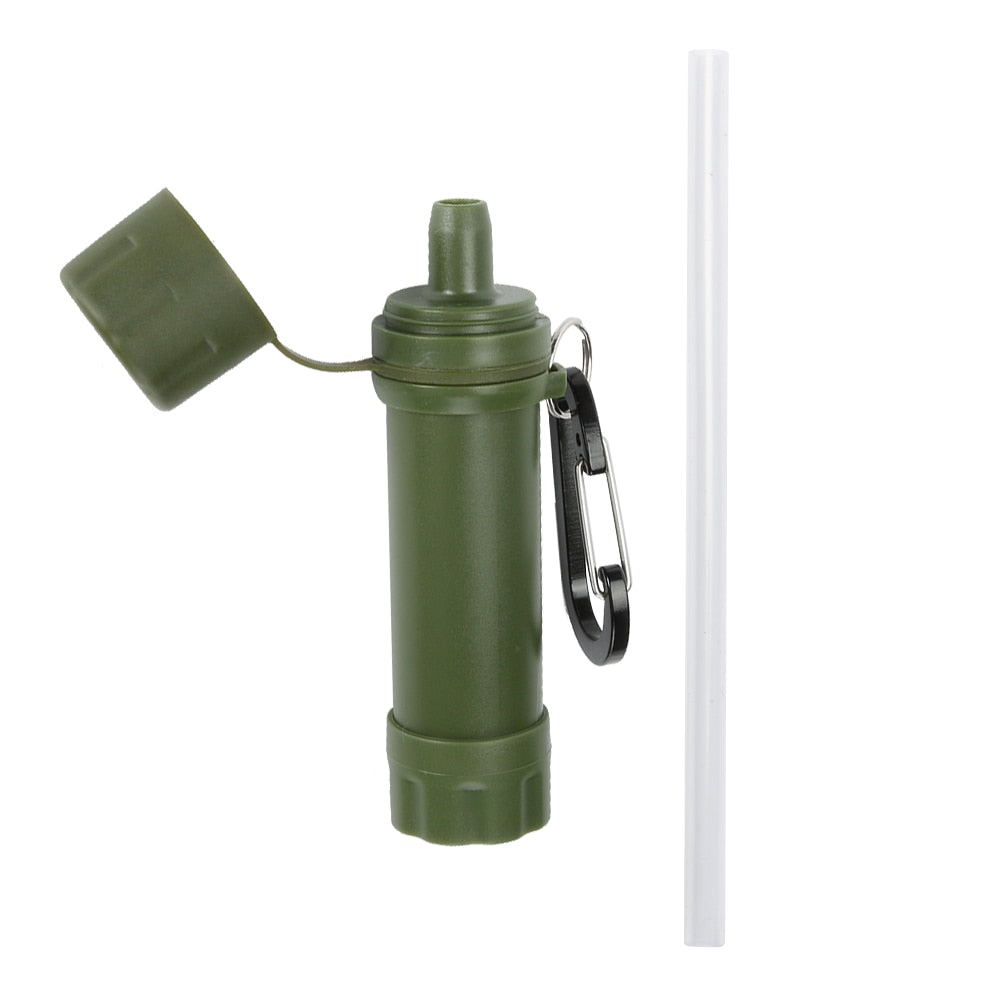 Outdoor Drinking Water Filtration Purifier Emergency Life Portable Survival Straw Water Filter Fishing Climbing Travel Camping